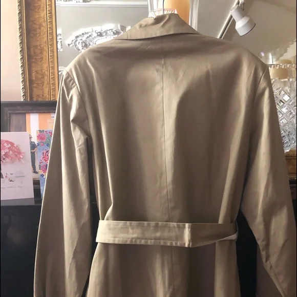 COPY - VINTAGE Linea by Louis Dell'Olio Trench Coat Women's L Tan Beige Brown - Picture 9 of 15